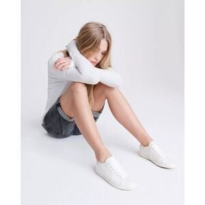 NEW In Box- Rag & Bone White Canvas Court Sneakers Sizes: 8,9 RET:$150